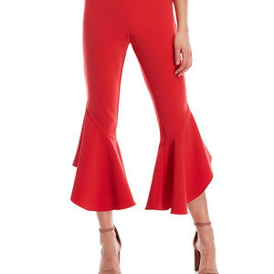 Women's Red Zizi Cropped Flare Pants